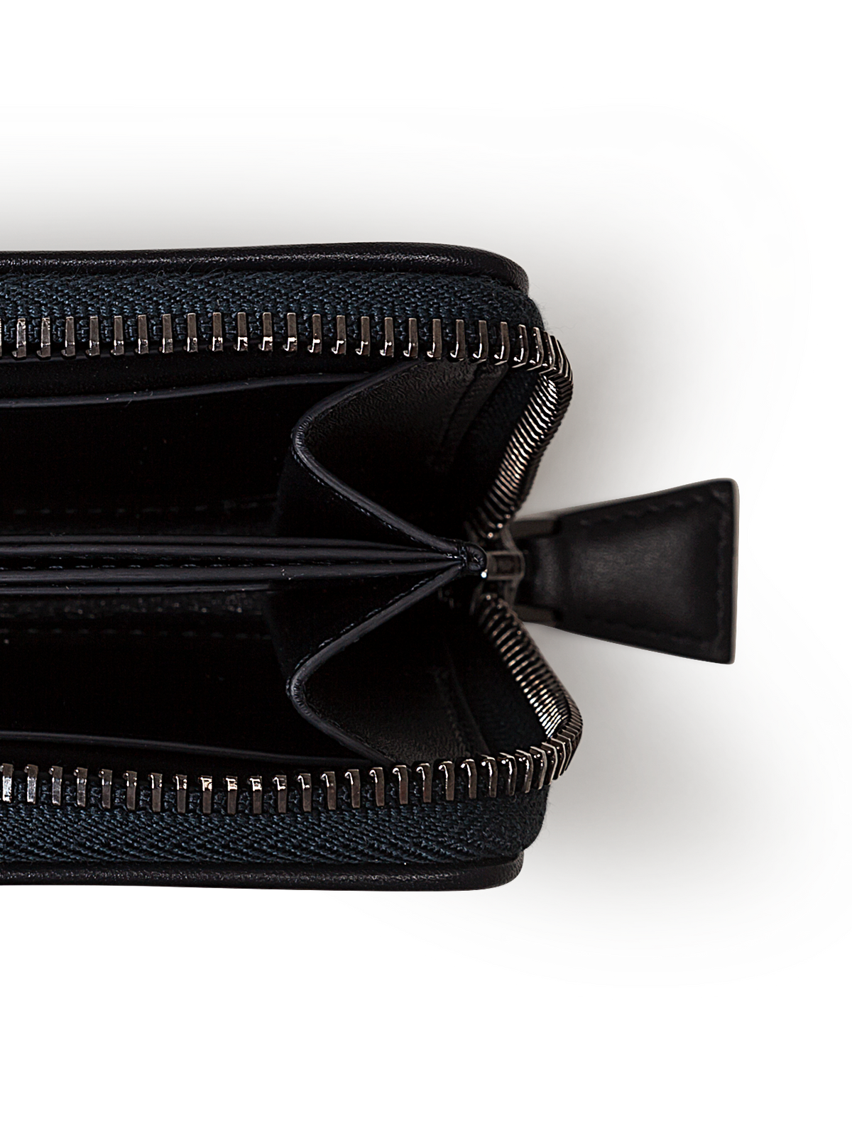 Designer Small Zip Wallet - black - navy