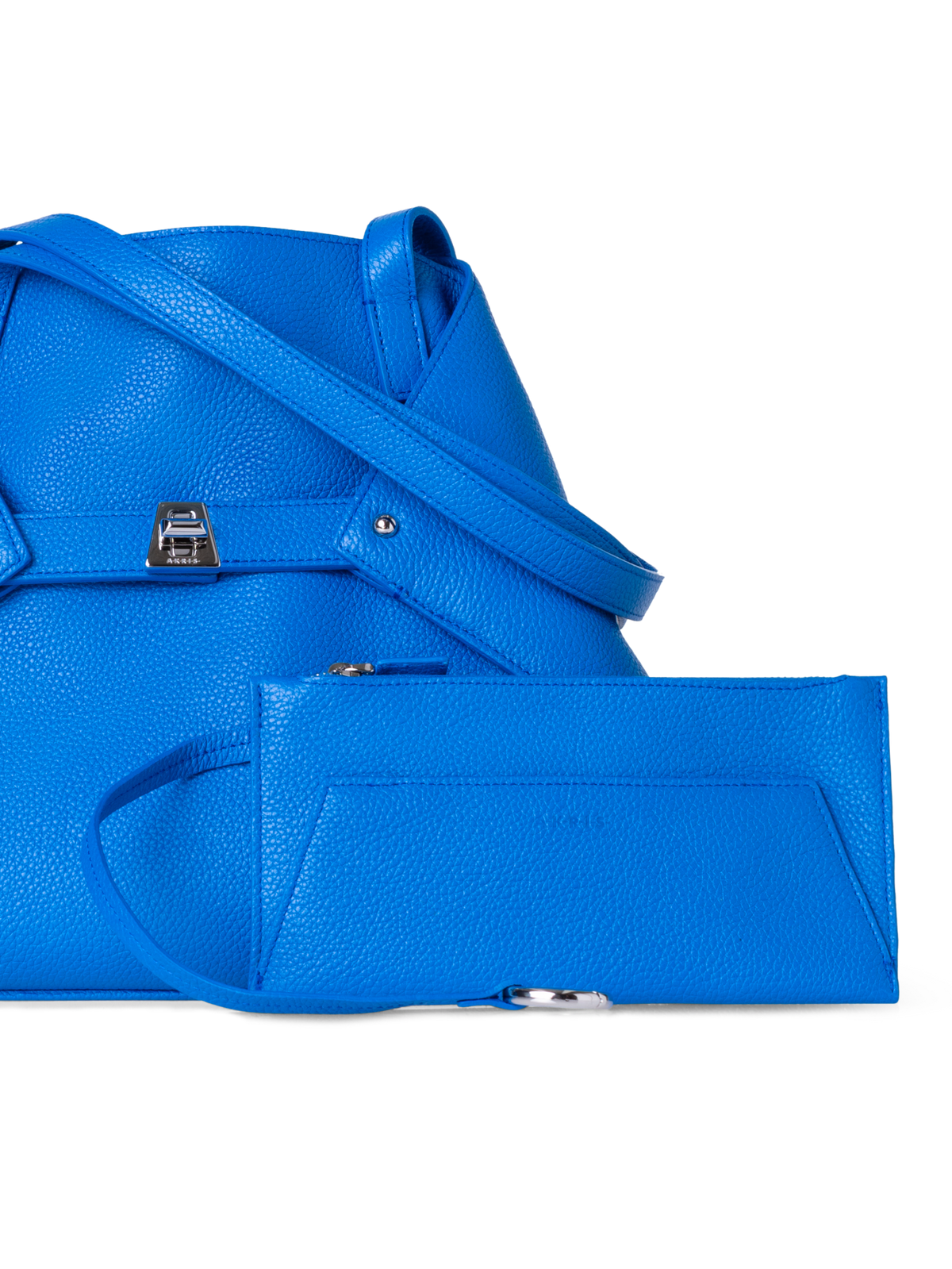 Designer Ai Small Shoulder Tote - blue
