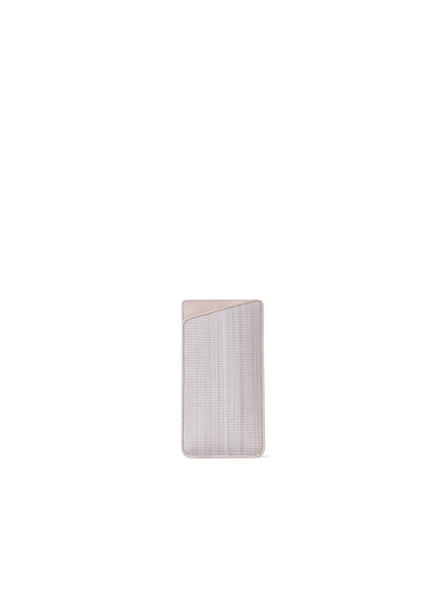 Designer Eyeglass Case in Horsehair and Leather - neutral - beige