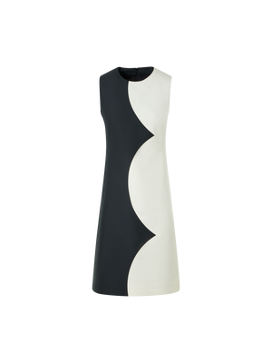 Designer Sheath Dress with Cloud Print - multicolor