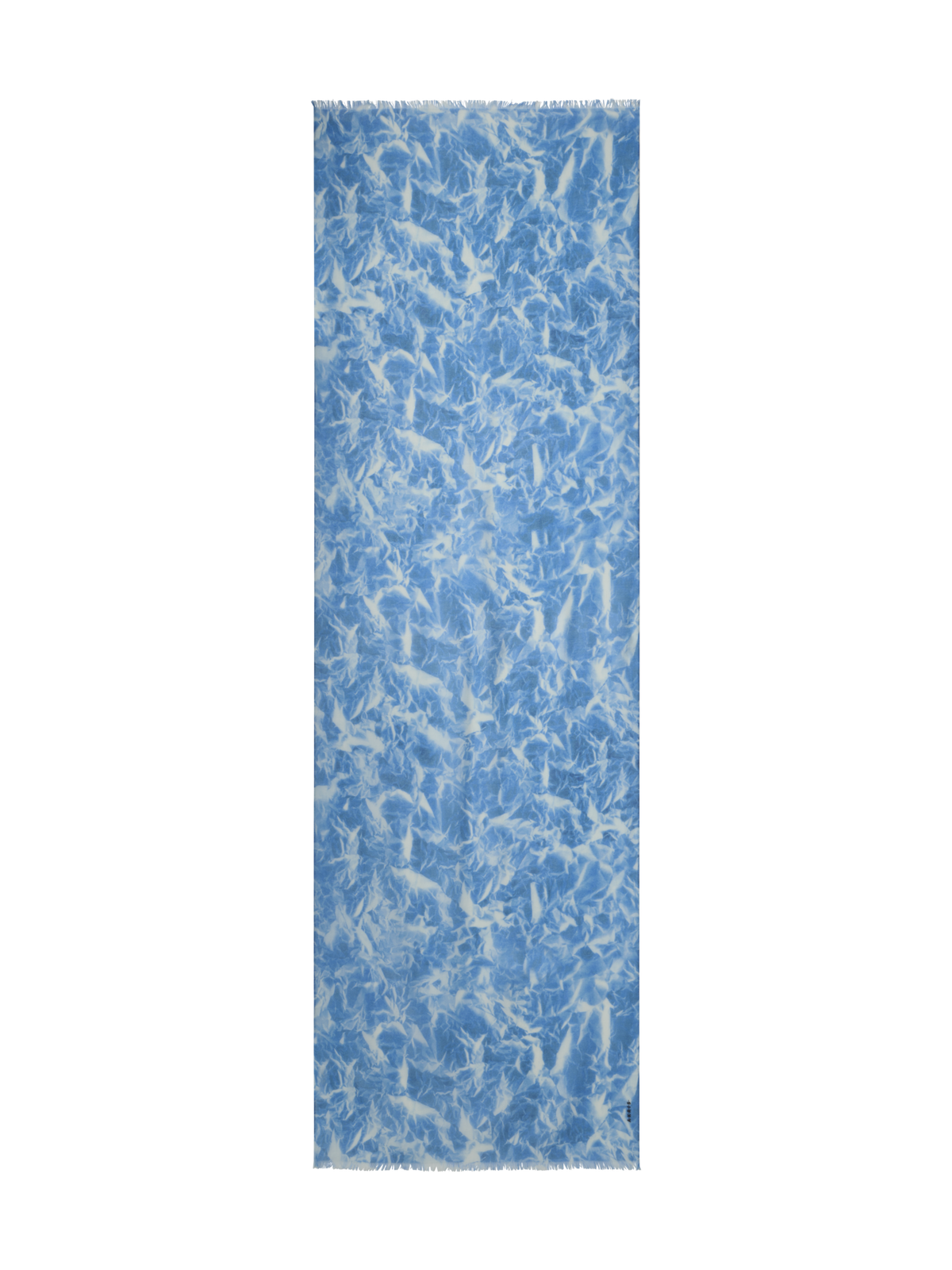 Designer Cashmere Scarf with Whitecaps Print