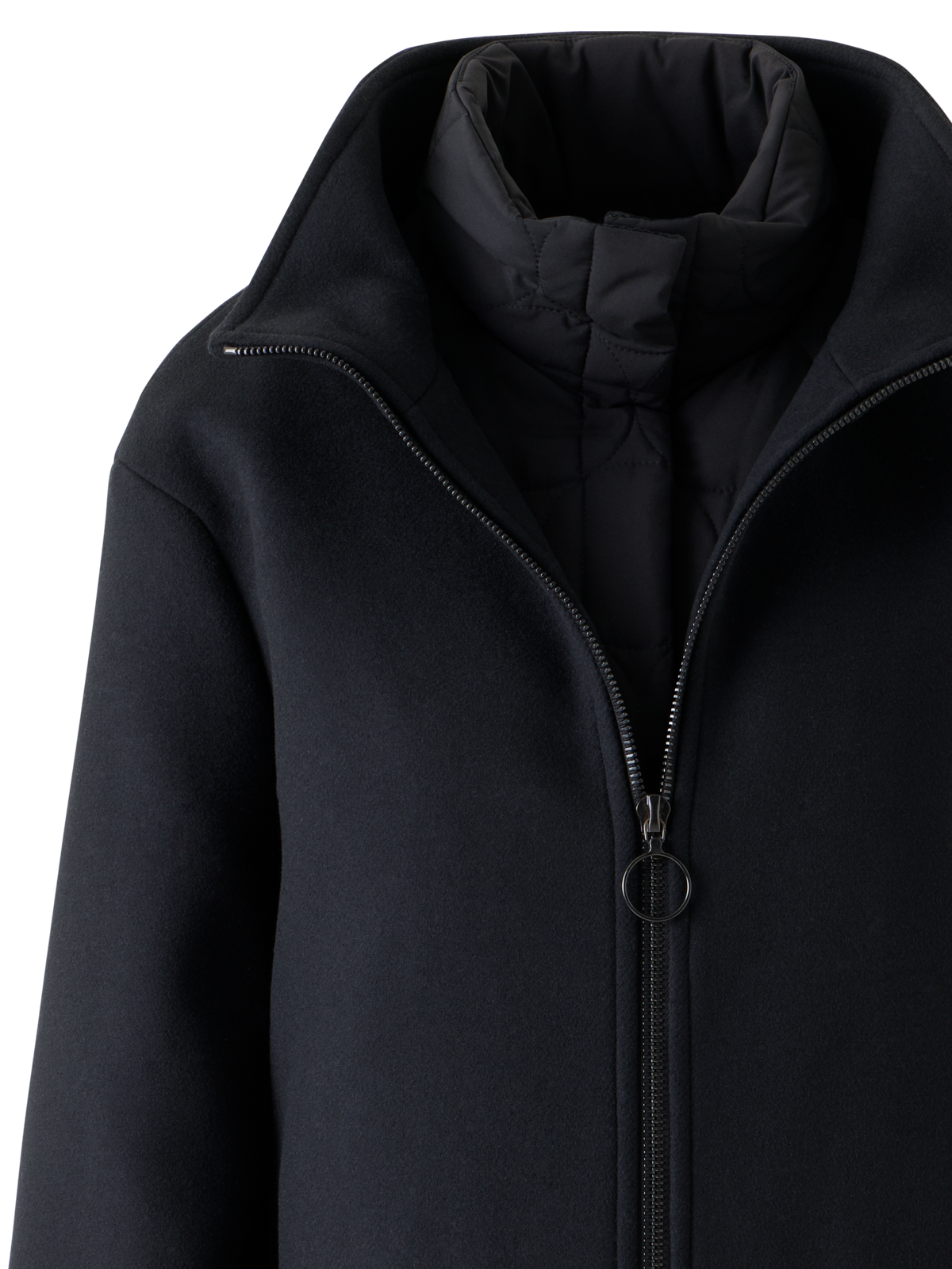 Designer Signature Dot Quilt Techno Jacket - black - neutral