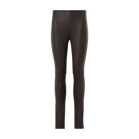 Skinny Pants in Lamb Nappa Leather Front and Jersey Back