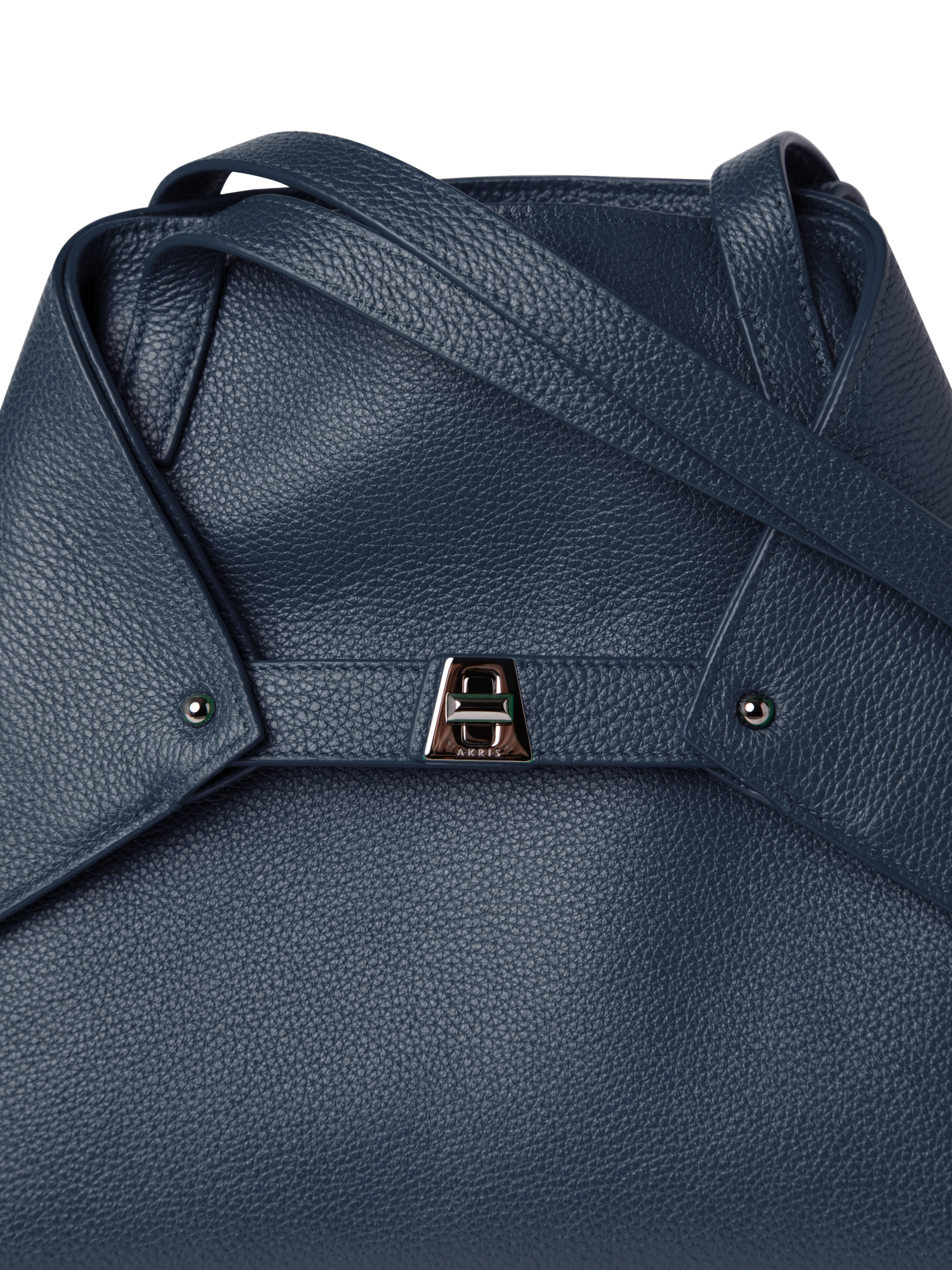 Designer Ai Small Shoulder Tote - navy - blue