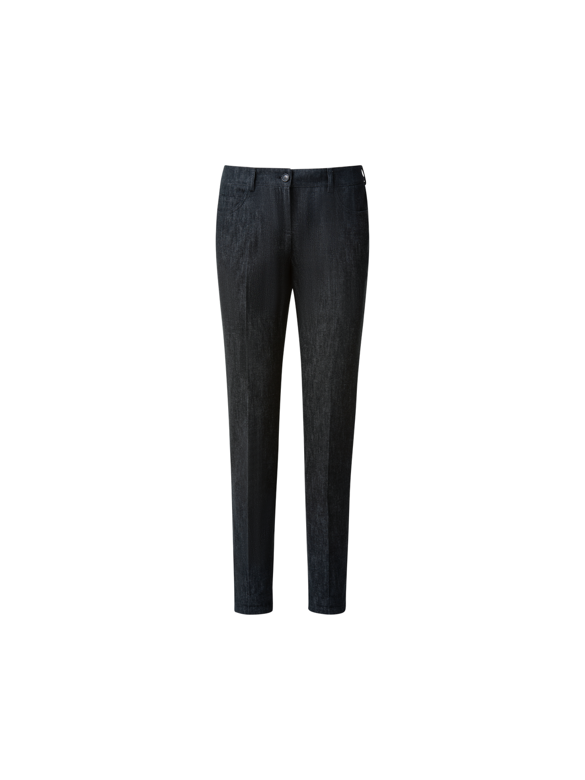 Designer Slim Cotton Denim Stretch Pants - black - grey