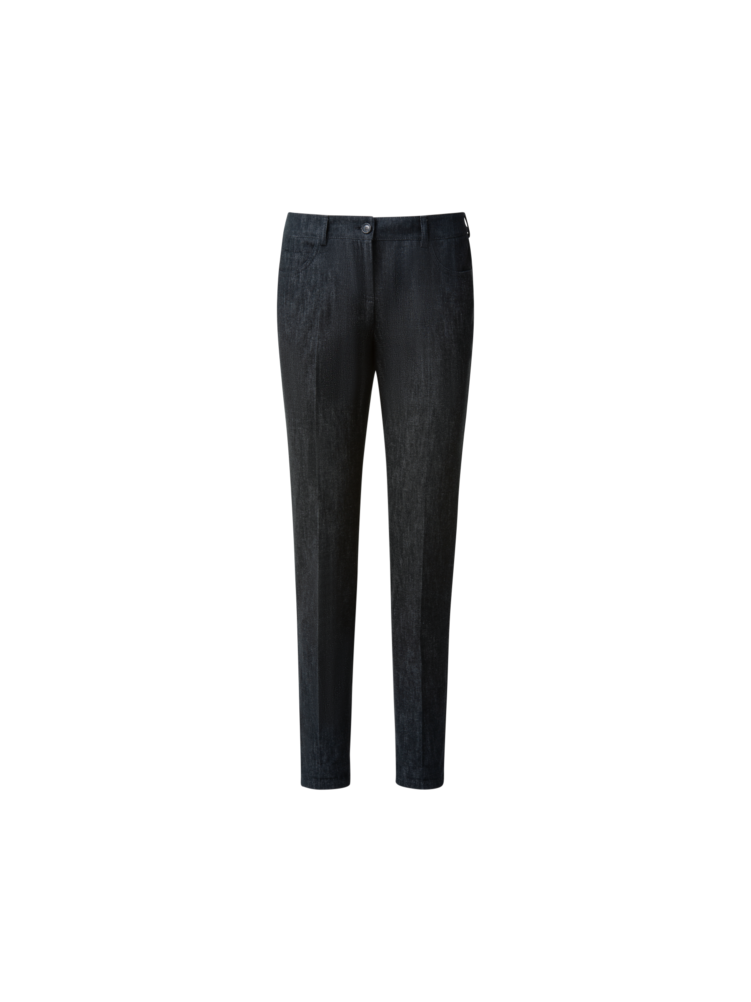 Designer Slim Cotton Denim Stretch Pants - black - grey