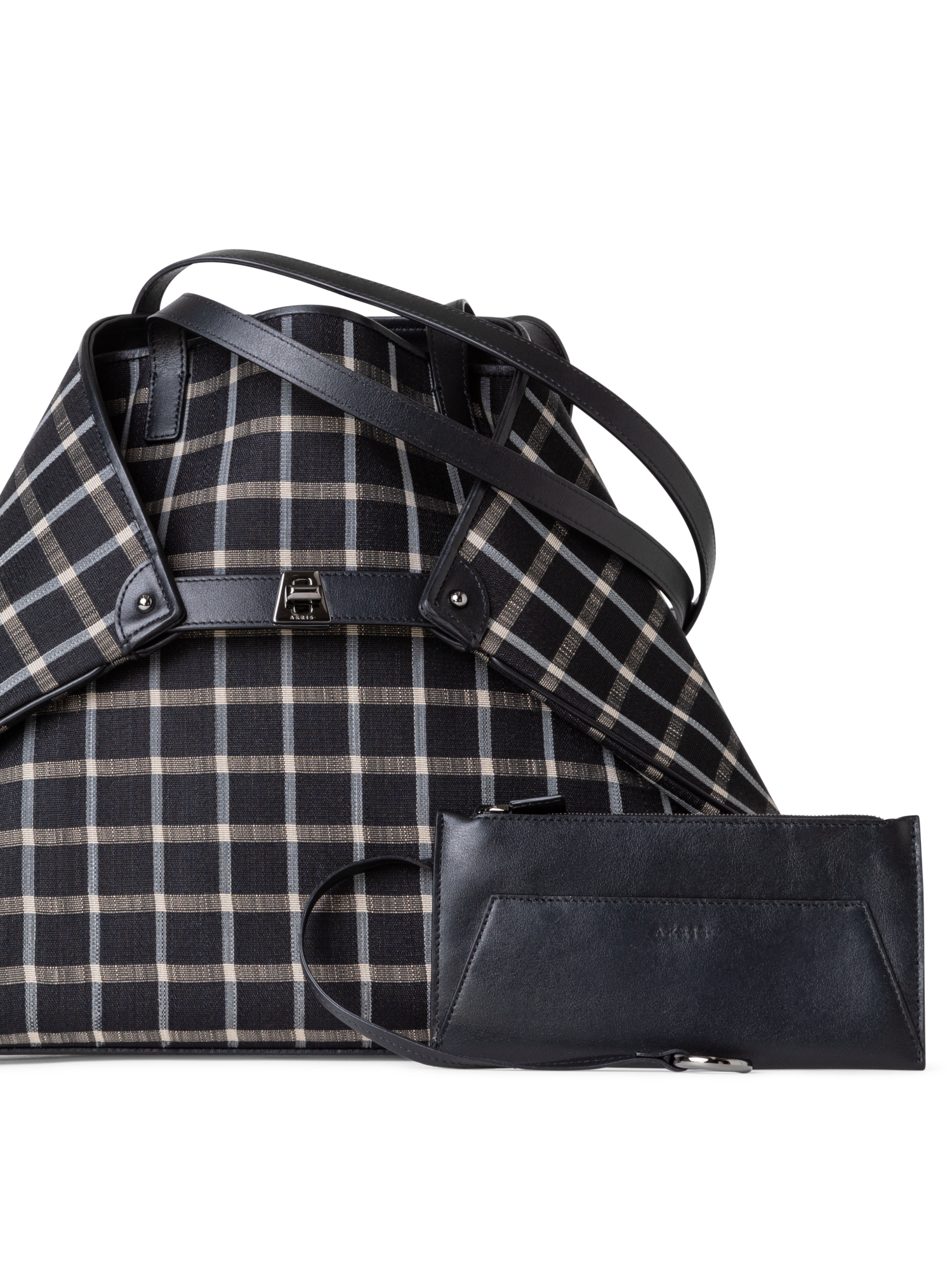 Designer Ai Medium Shoulder Tote - neutral - black - multicolor