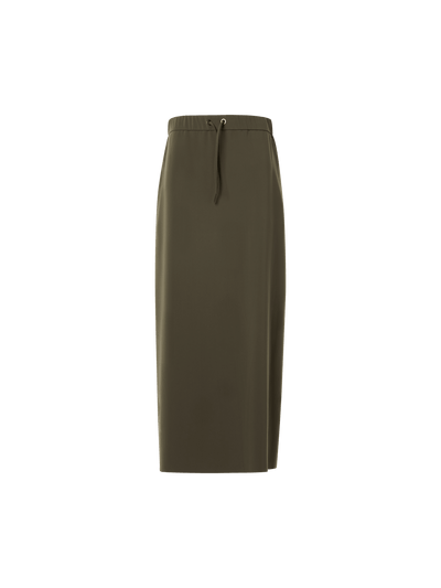 Designer Lasercut-Crêpe Midi Skirt - green