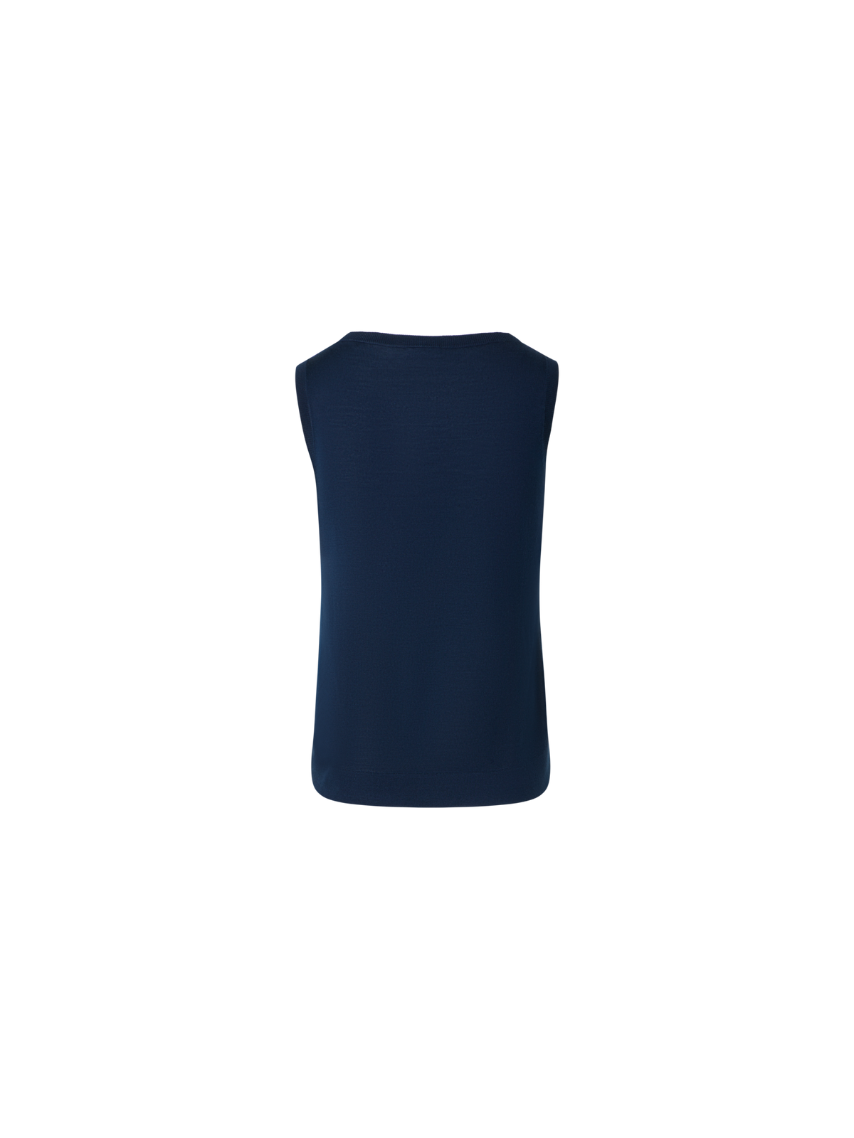 Designer Boat Neck Lightweight Merino Wool Knit Top - navy - blue