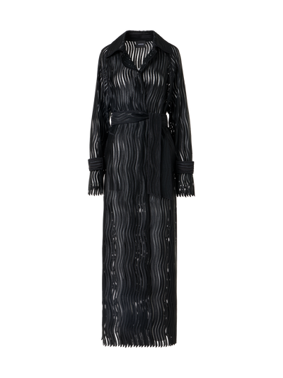 Estelle Long Coat in Wave Guipure