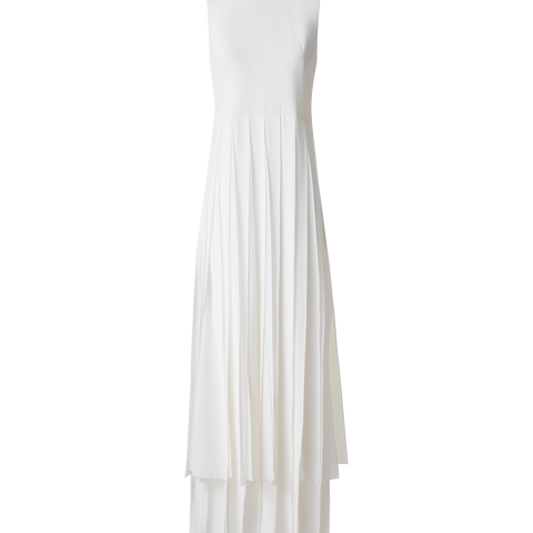 Langes Seidenband-Seidenkleid