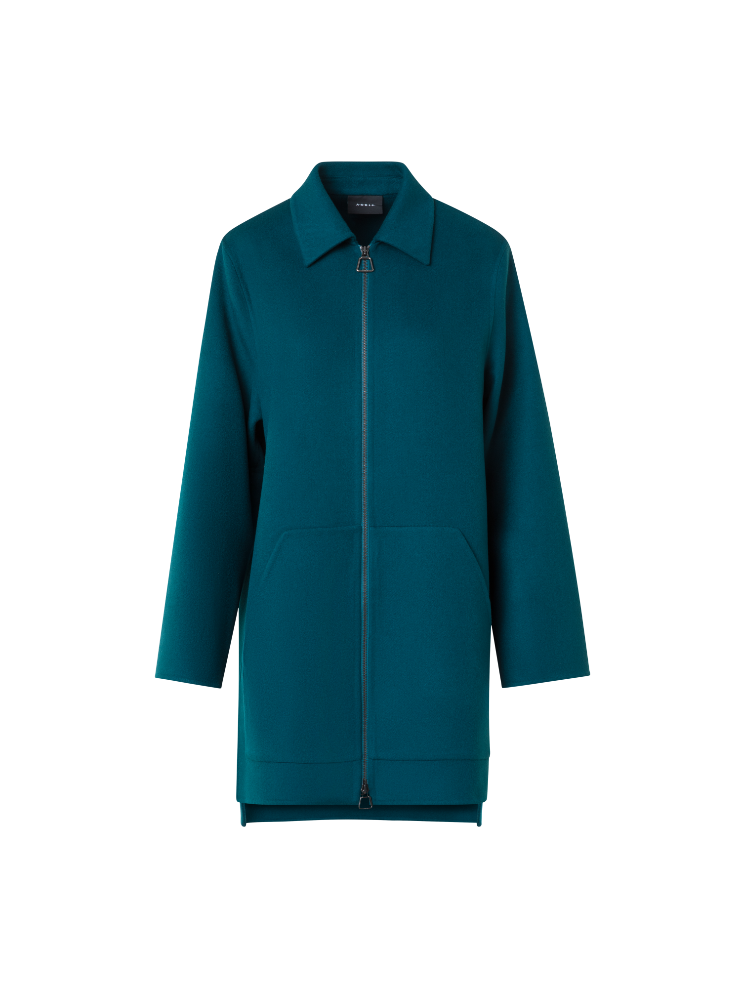 Designer Short Cashmere Double-Face Coat - green