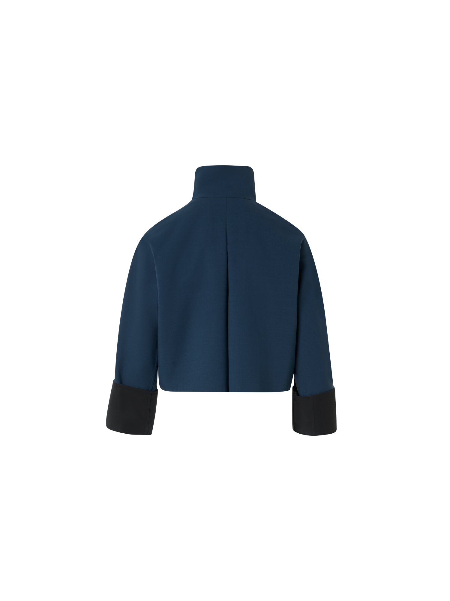 Designer Cropped Jacket in Cotton Double-Face - black - neutral - navy - blue