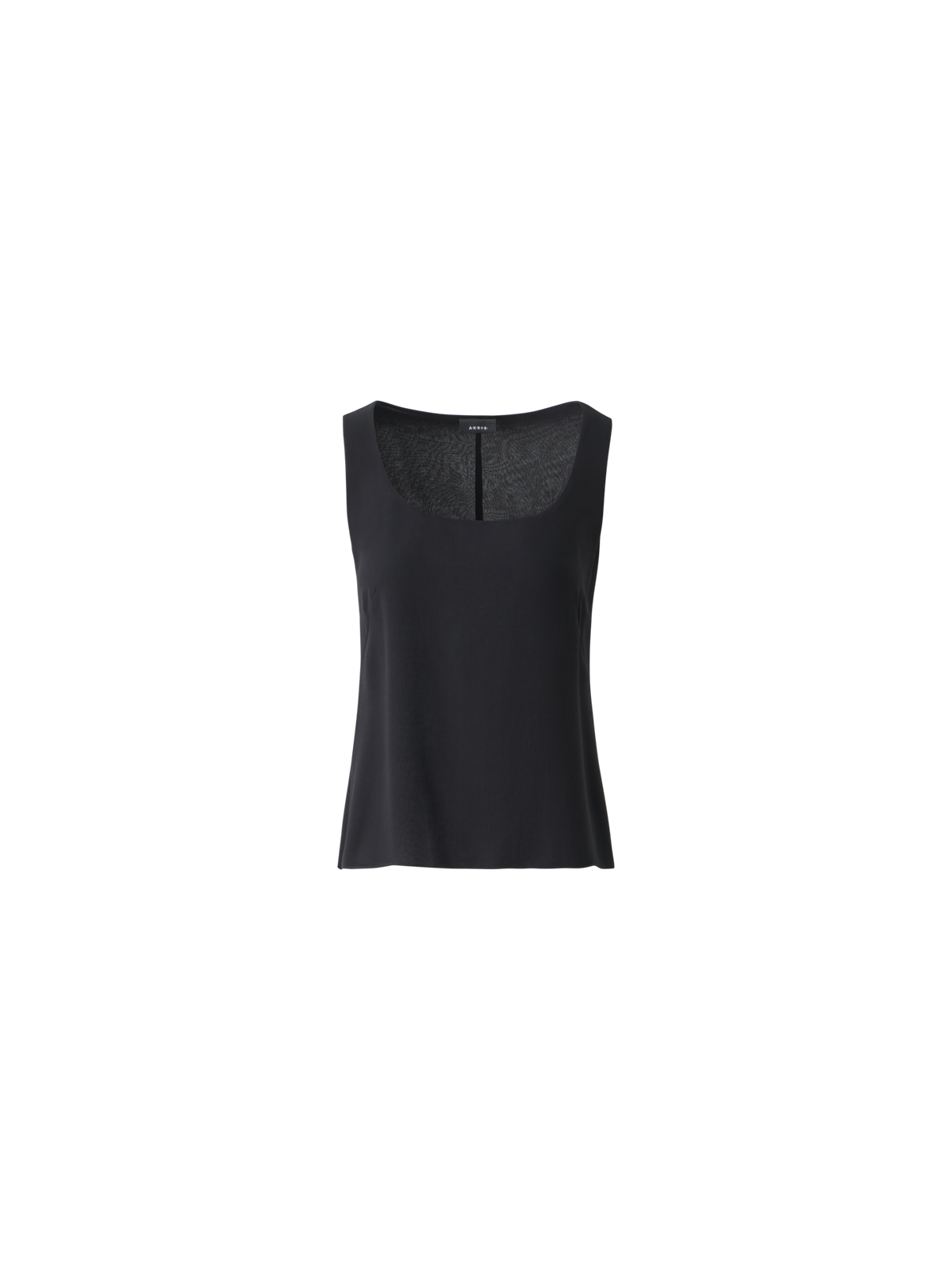 Designer Sleeveless Silk Georgette Top - black