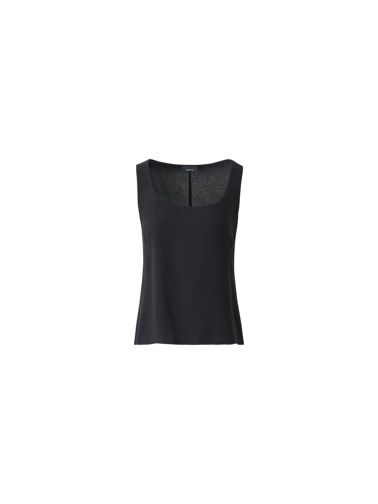 Designer Sleeveless Silk Georgette Top - black