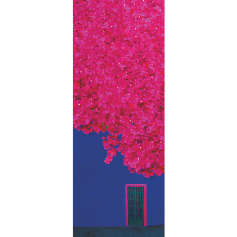 Scarf in Cashmere and Silk with Bougainvillea Porta Print