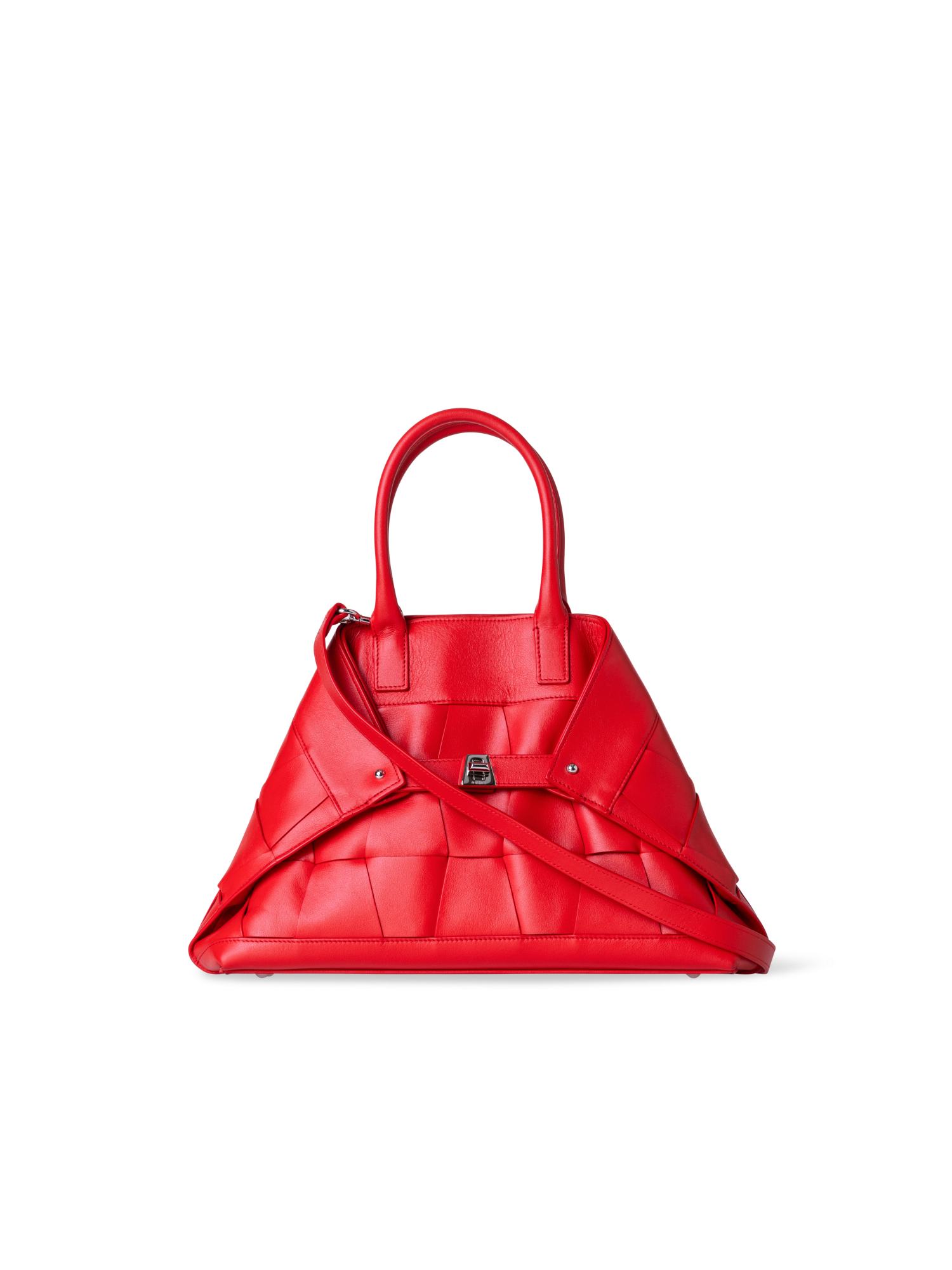 Designer Ai Small Top Handle Tote - red
