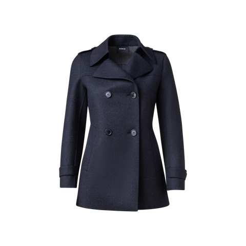 Wool Stretch Double-Face Peacoat