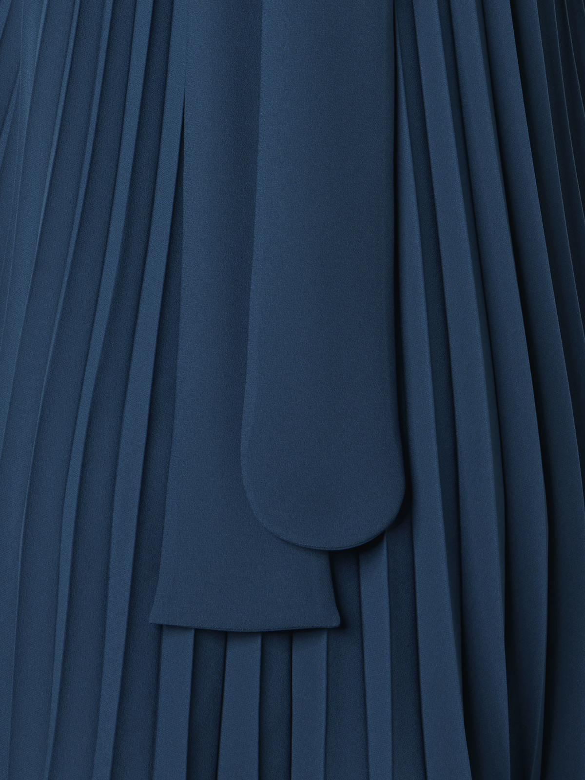 Designer A-Line Plissé Halter Mini Dress - navy