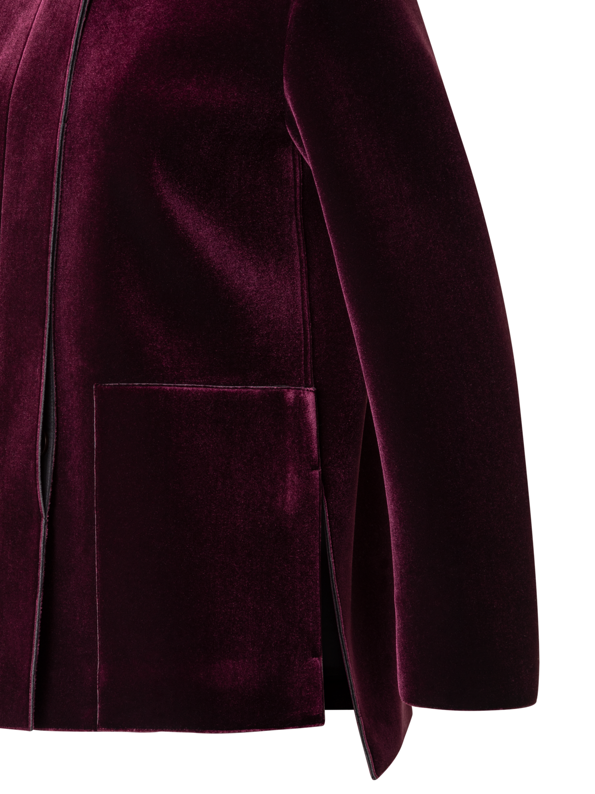 Designer Oversized Neoprene Velvet Jacket - pink