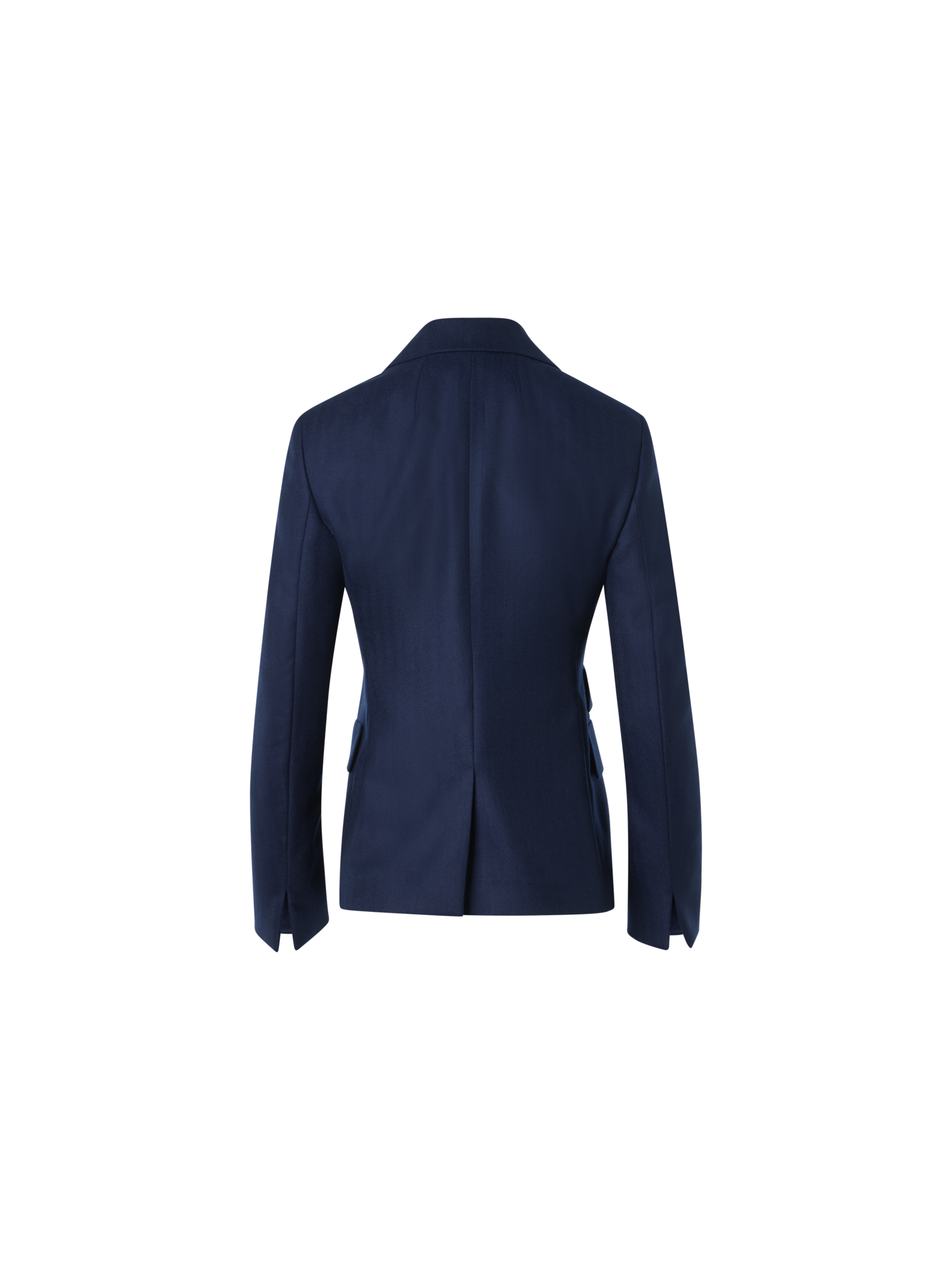 Designer Cashmere Herringbone Two-Button Blazer - navy - blue