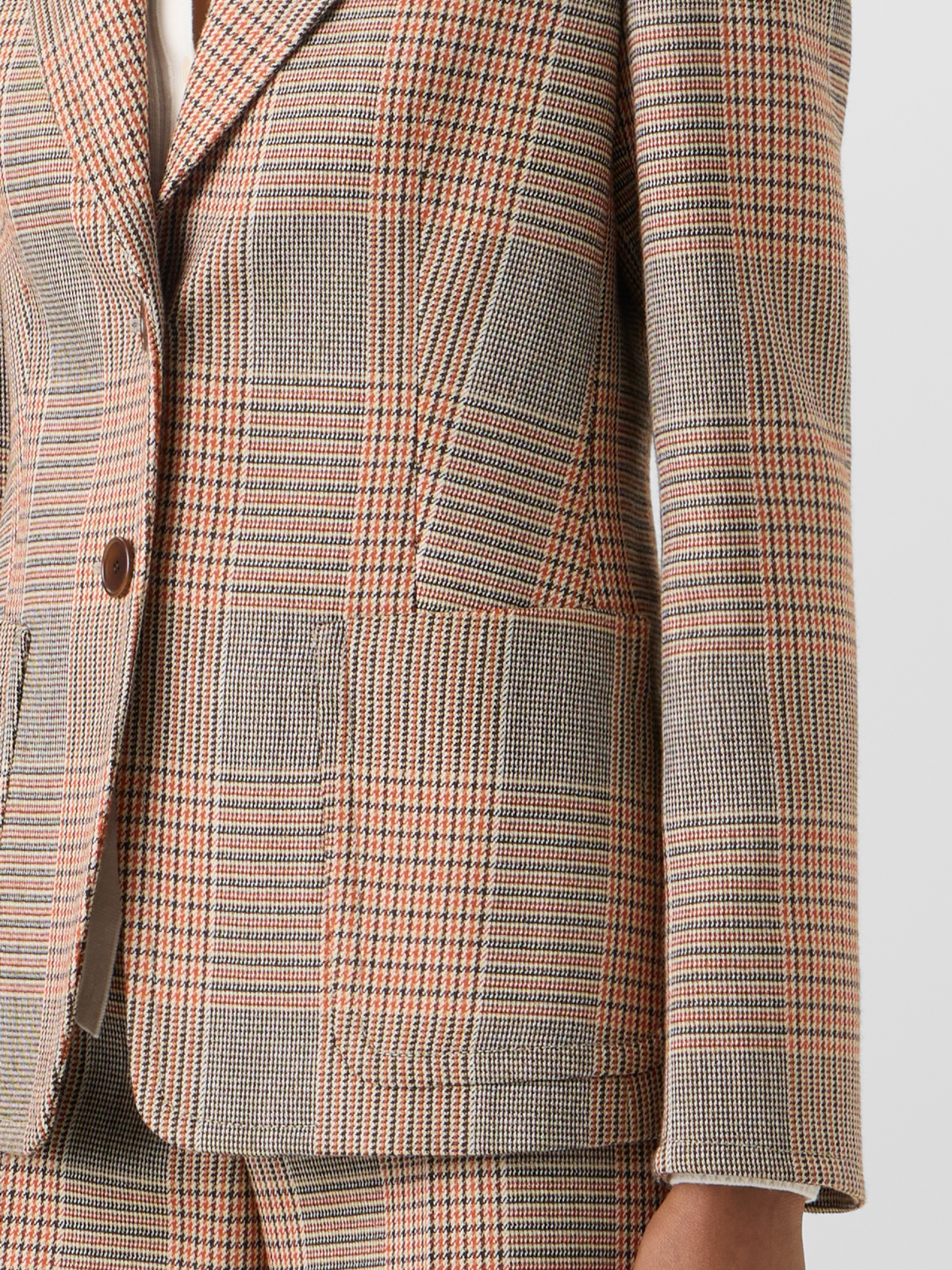 Designer Glen-Check Heavy Wool Twill Long-Sleeve Jacket - multicolor #editorial