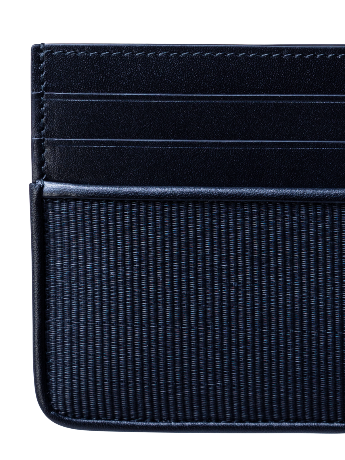 Designer Card Holder in Horsehair and Leather - navy - blue