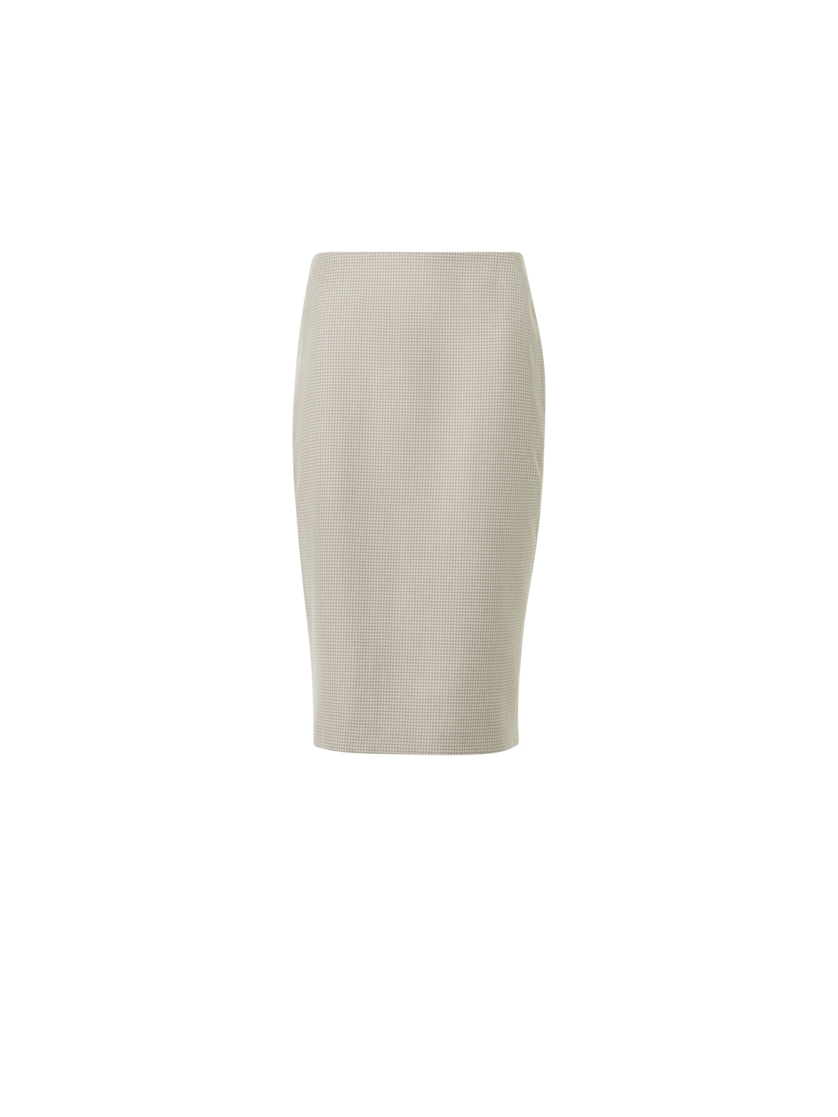 Designer Cashmere Pepita Pencil Skirt - beige