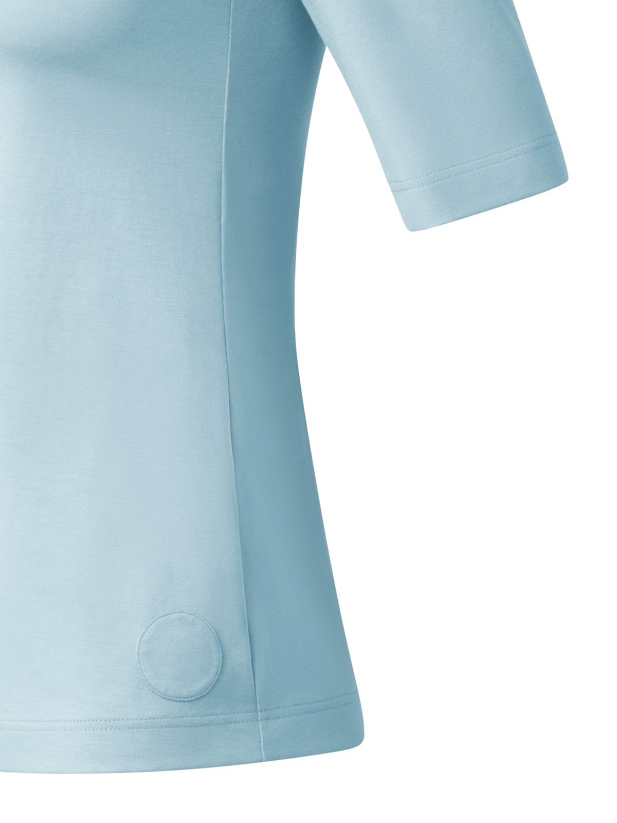 Designer Square Neck T-Shirt in Modal - pastel - blue