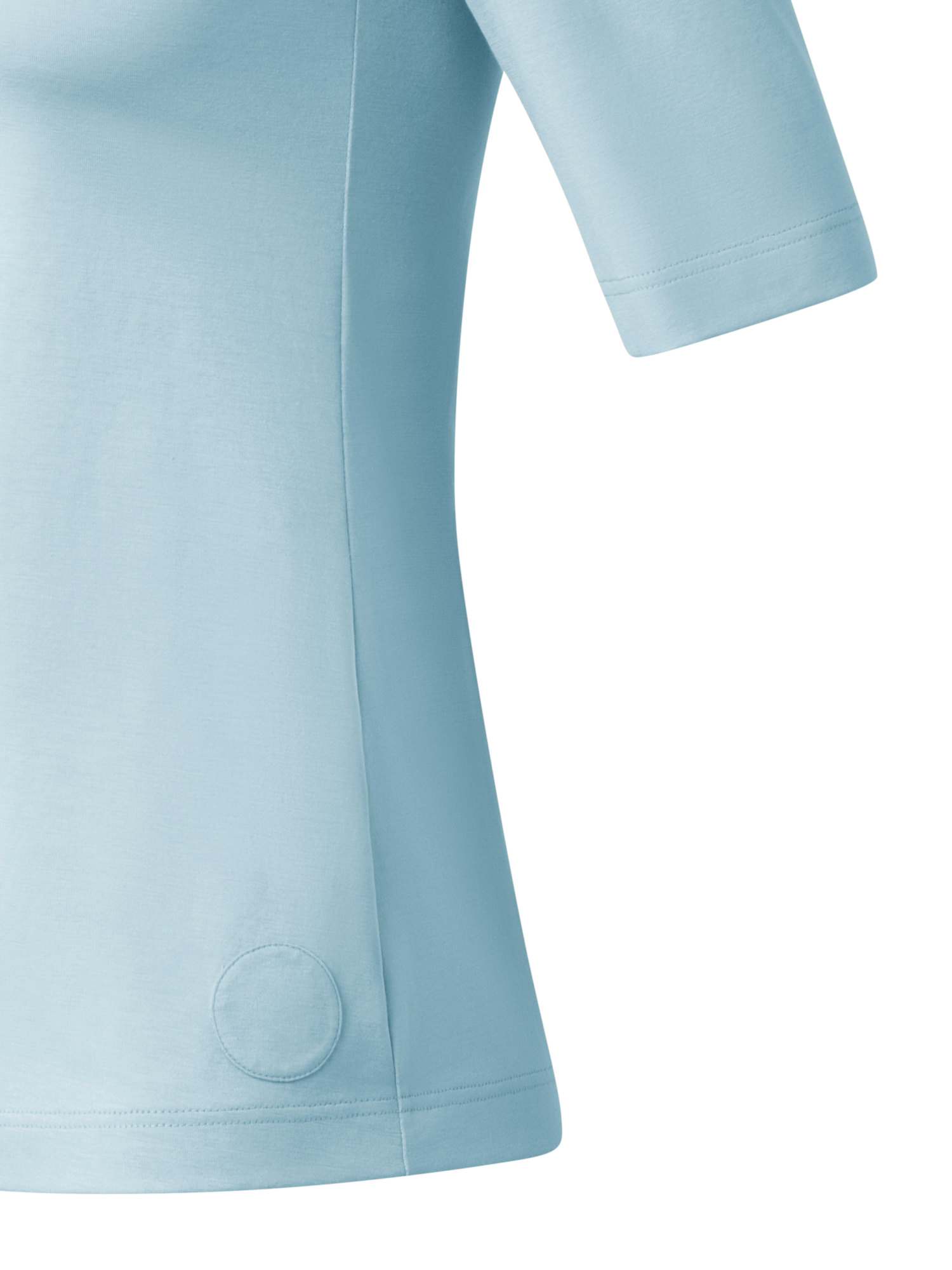 Designer Square Neck T-Shirt in Modal - pastel - blue