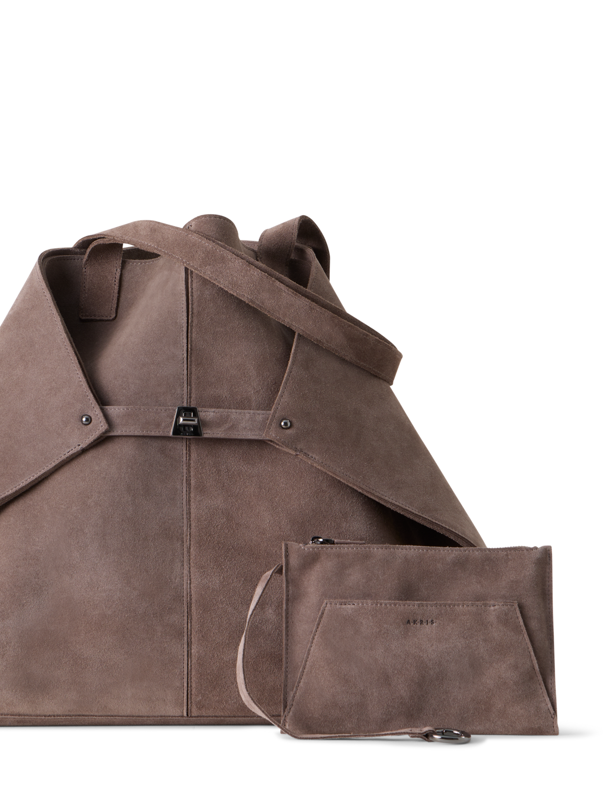 Designer Ai XL Shoulder Tote Bag - brown