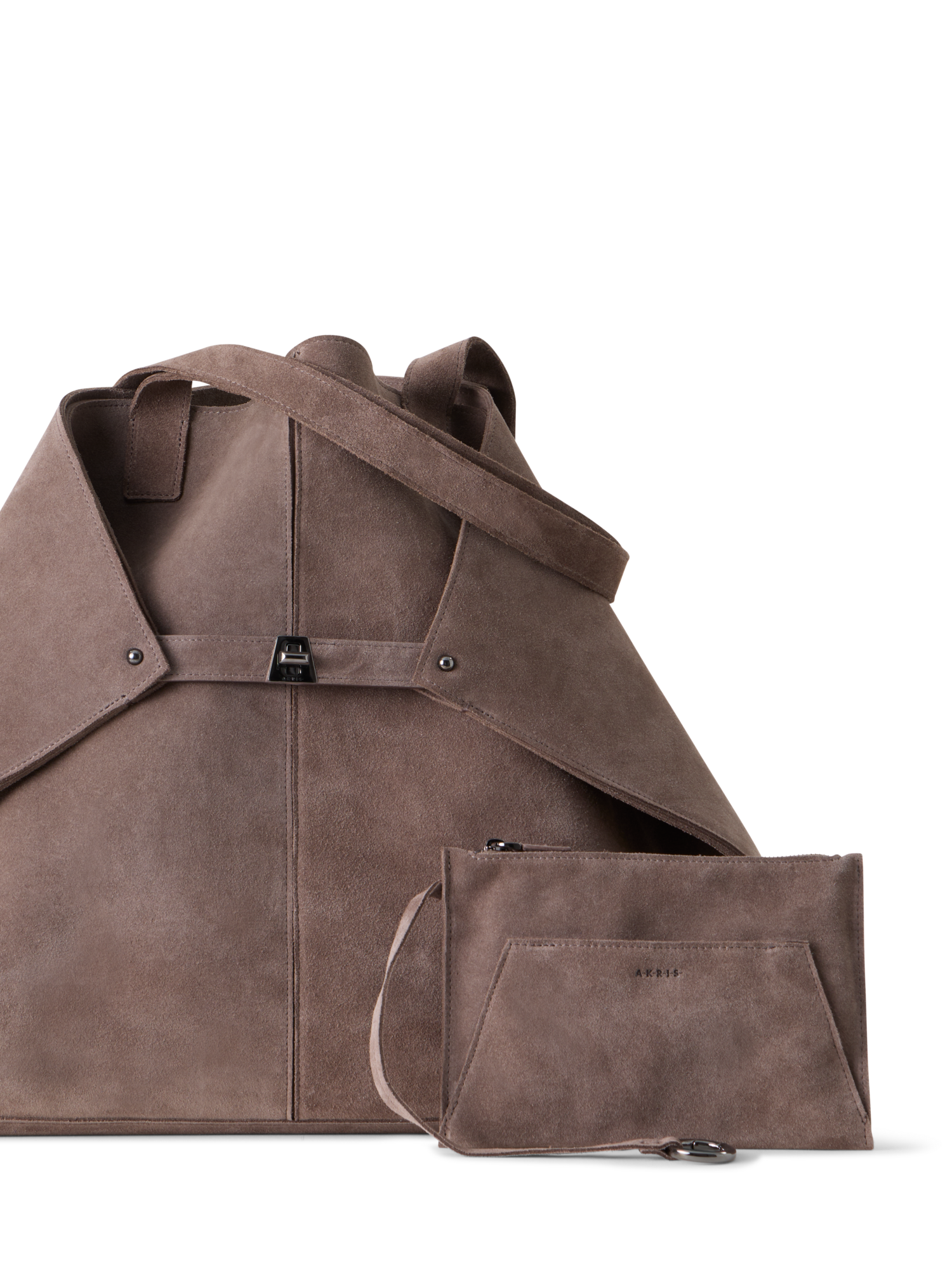 Designer Ai XL Shoulder Tote Bag - brown