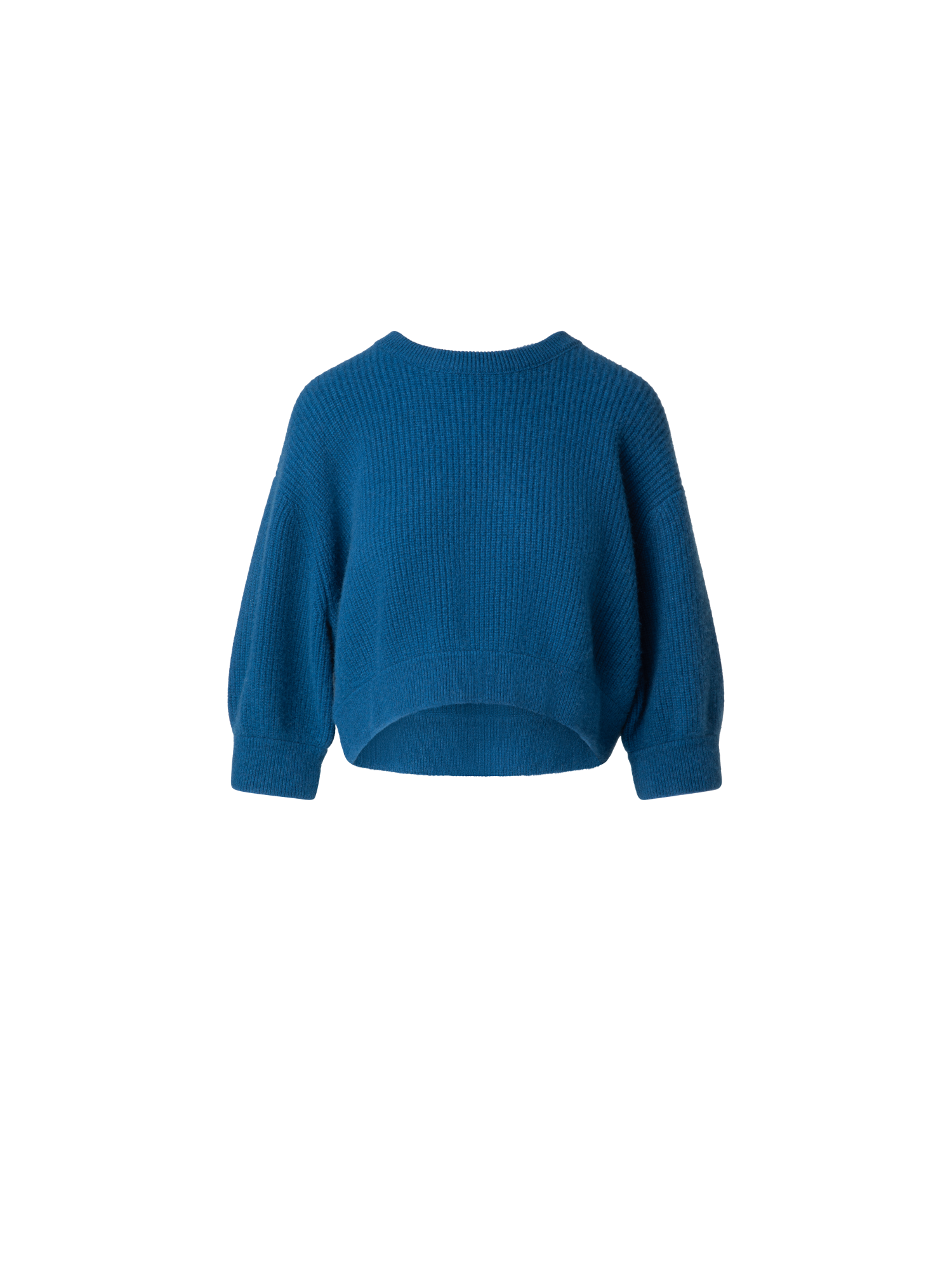 Designer Boxy Cashmere Knit Sweater - blue
