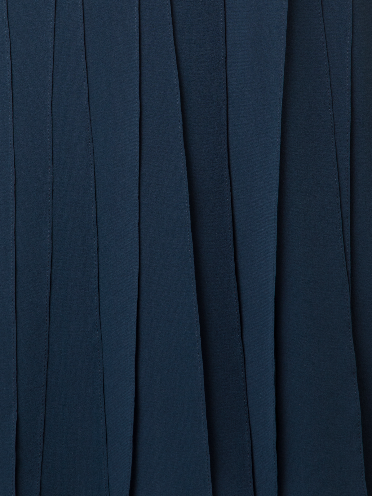 Designer Midi Silk Skirt with Flowing Ribbons - neutral - navy - blue
