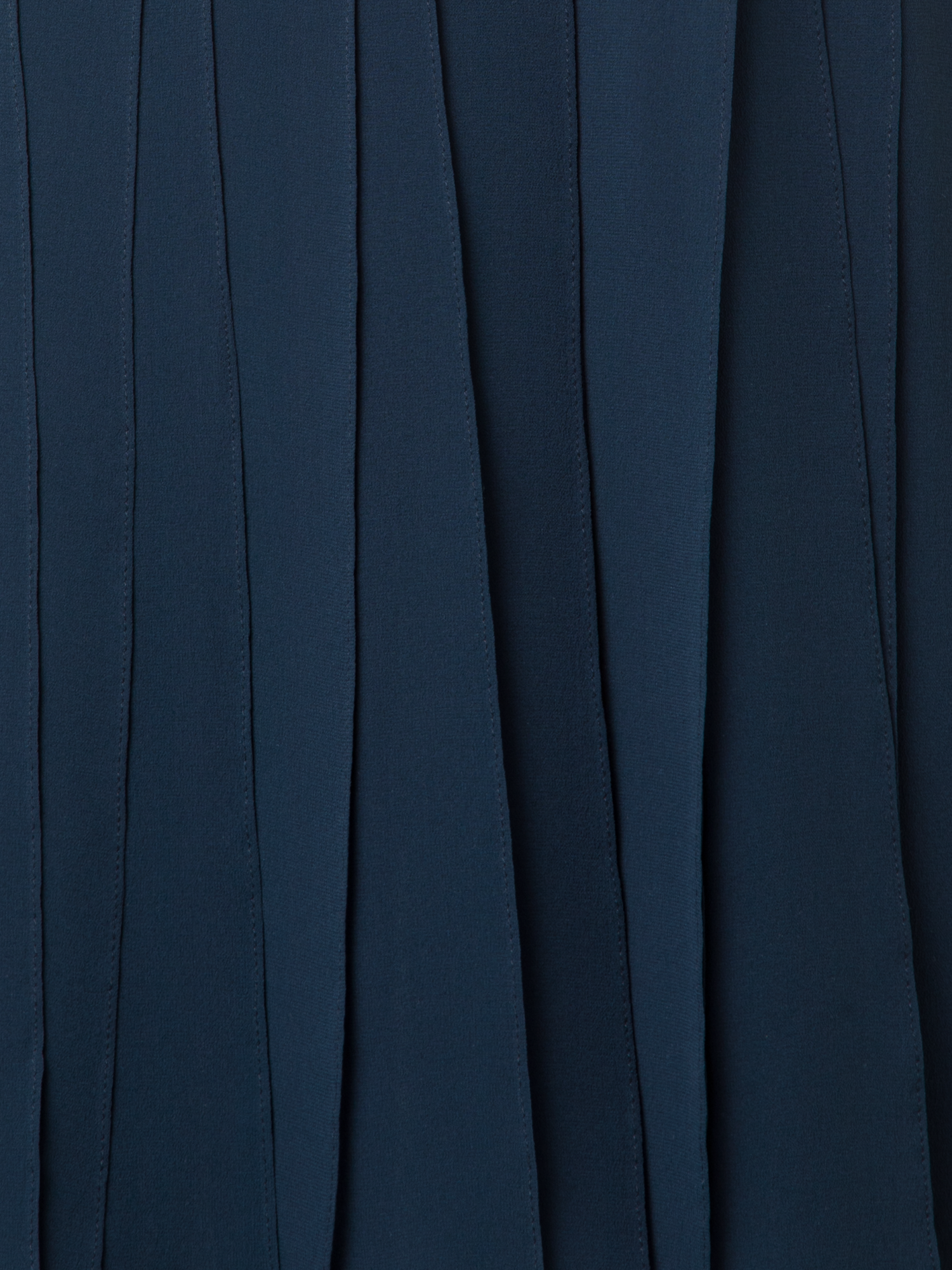Designer Midi Silk Skirt with Flowing Ribbons - neutral - navy - blue
