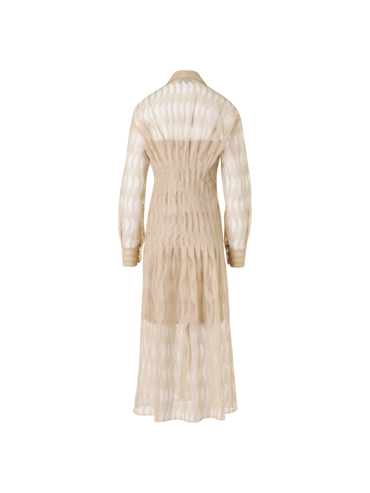 Designer Midi Shirt Dress High Plains - beige