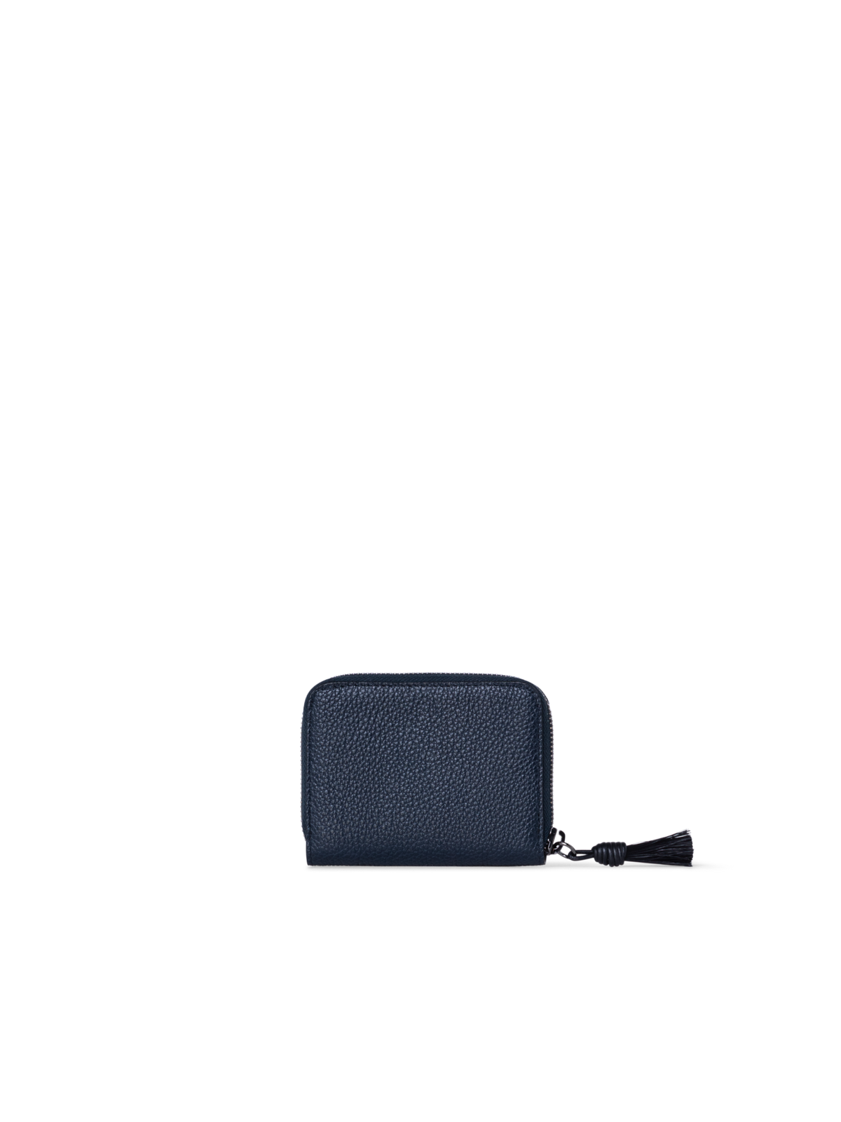 Designer Small Zip Around Wallet - black - navy - blue