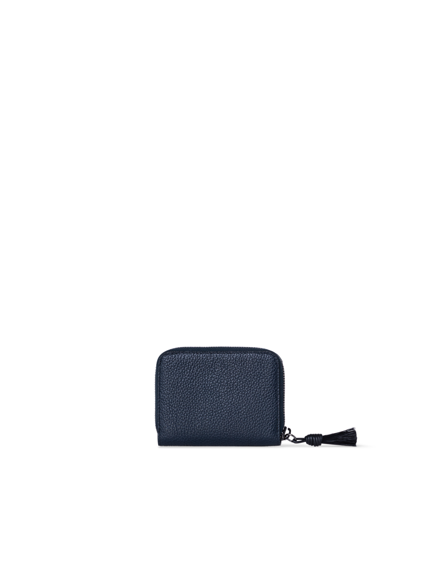 Designer Small Zip Around Wallet - black - navy - blue