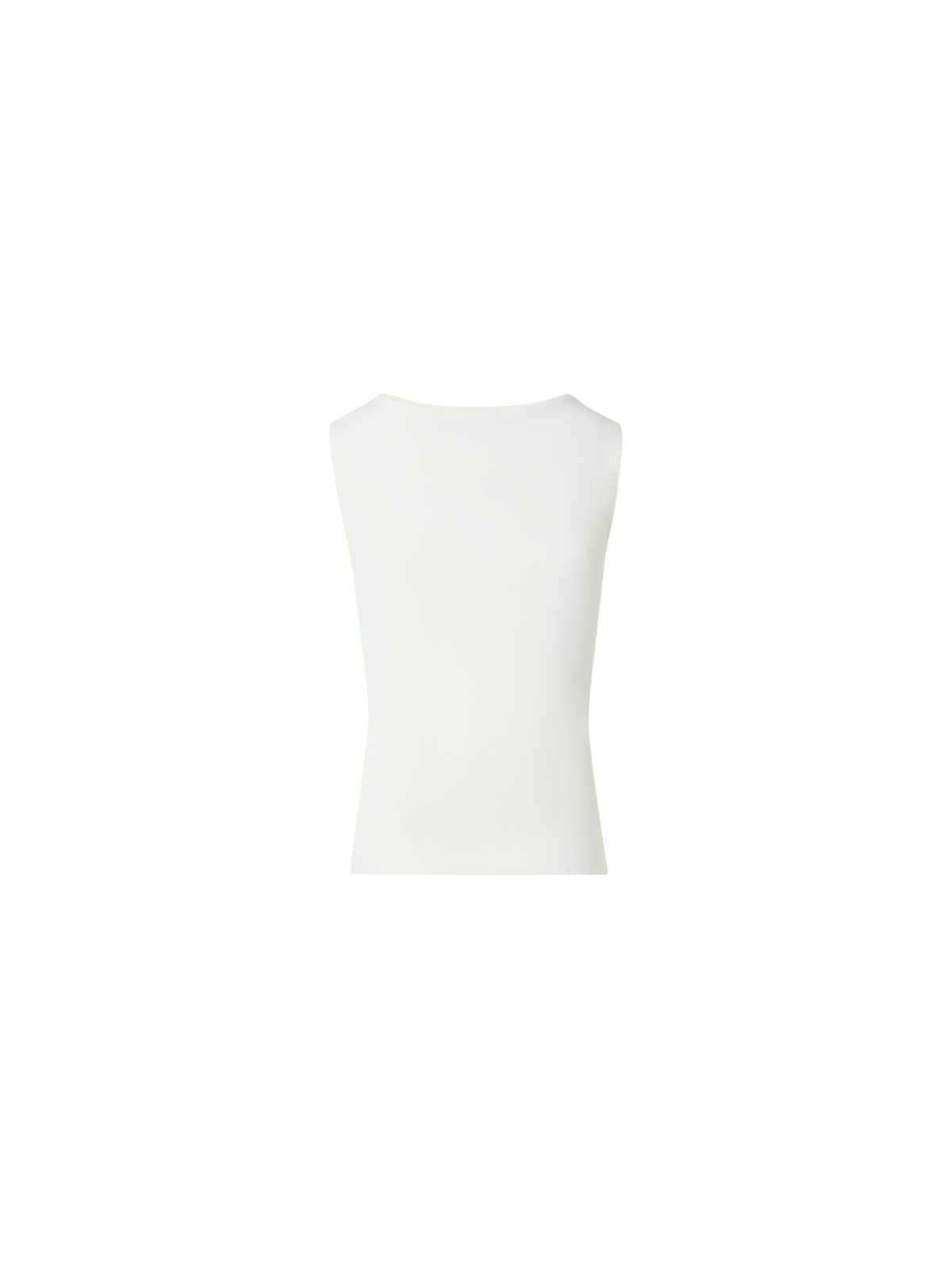 Designer Fitted Viscose Blend Knit Tank Top - white