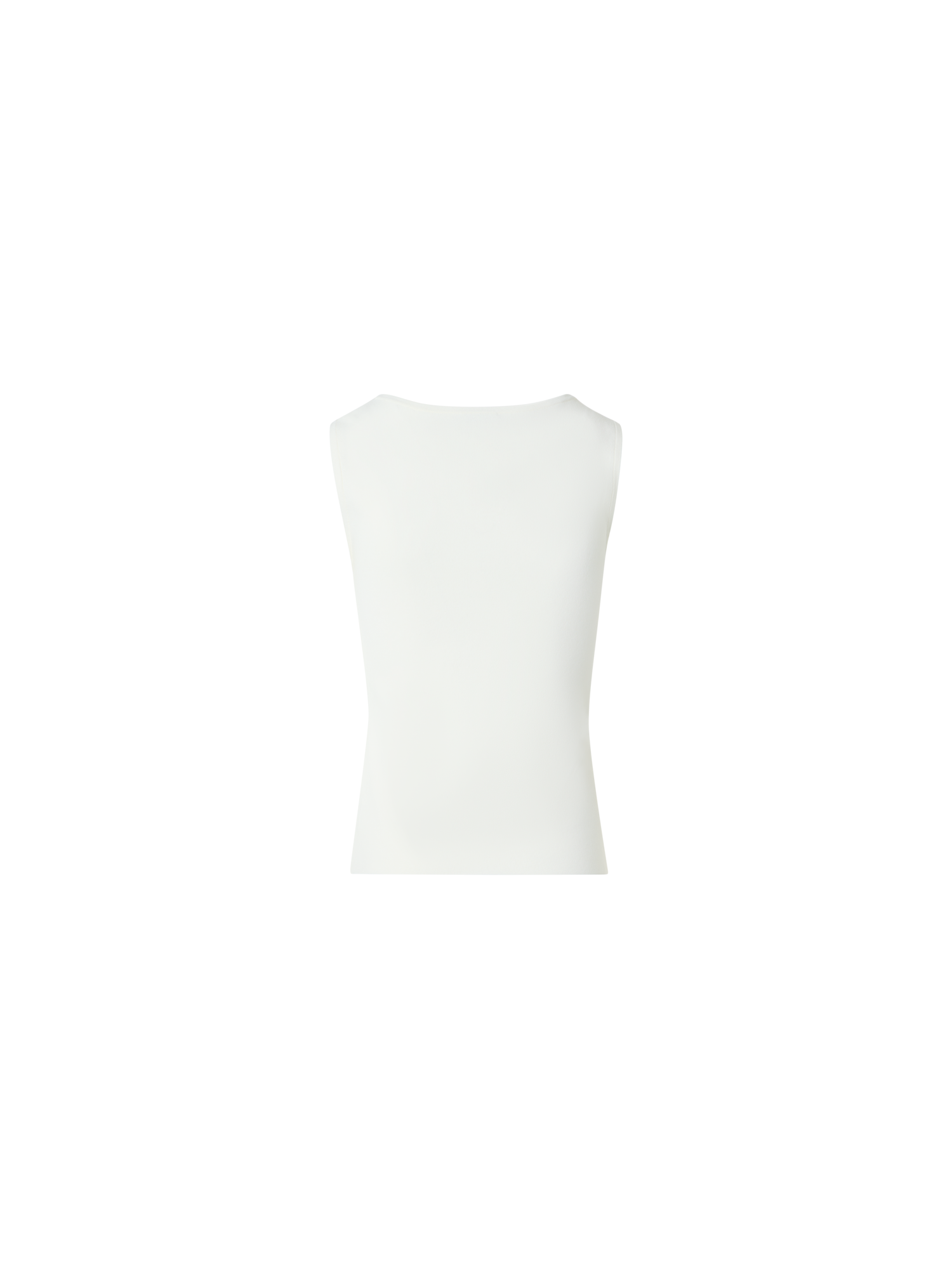 Designer Fitted Viscose Blend Knit Tank Top - white