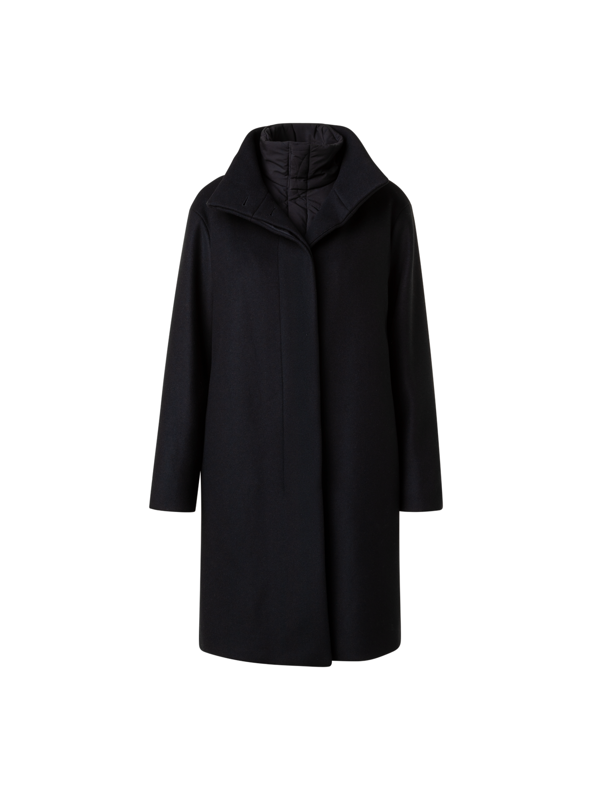 Designer 3-in-1 Long Coat - black
