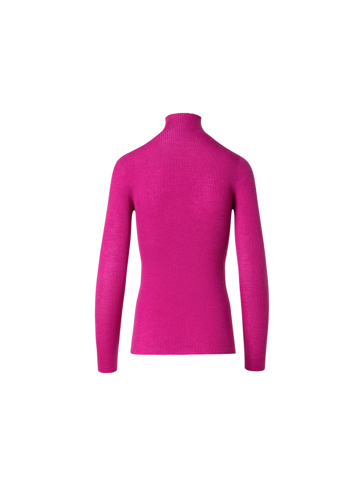 Designer Fine Rib Cashmere Mock Neck Sweater - pink
