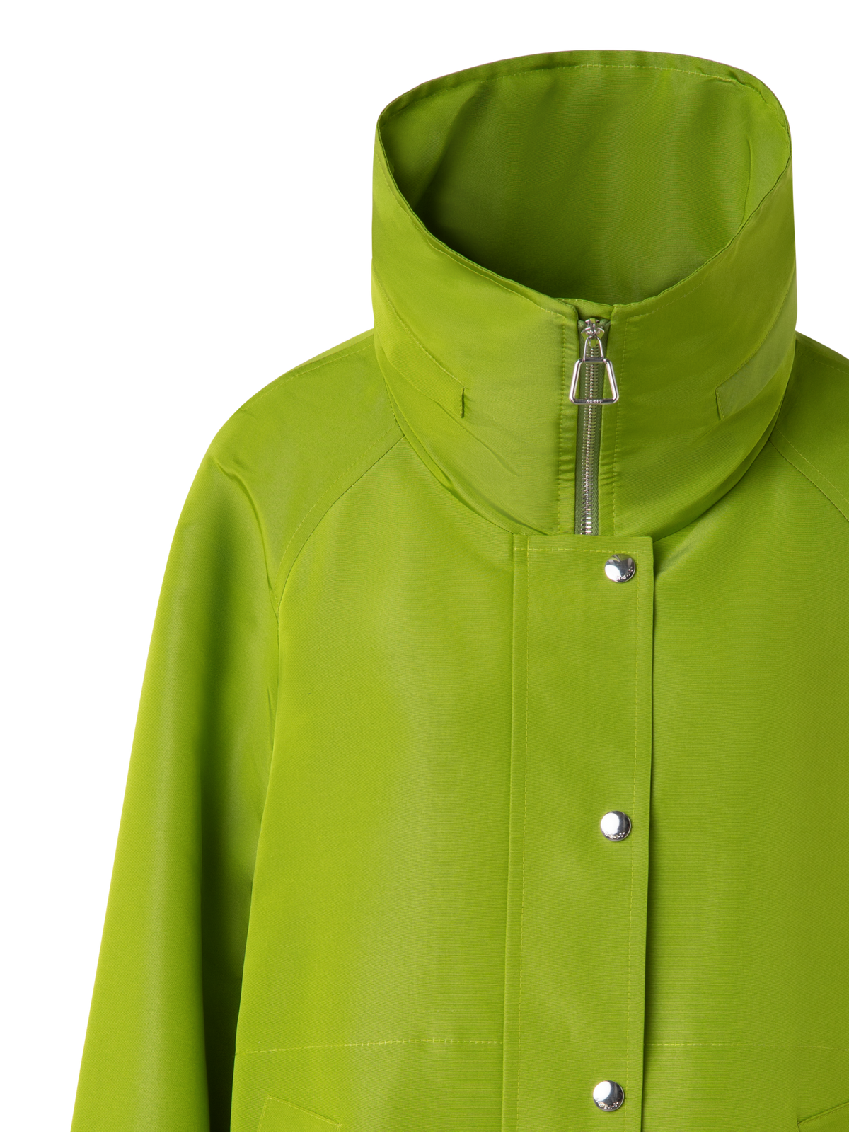 Designer Oversized Water-Resistant Silk Parka - green