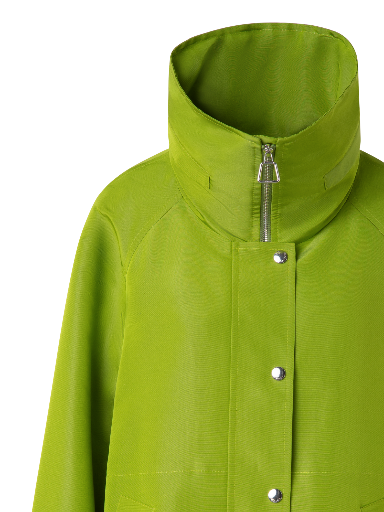 Designer Oversized Water-Resistant Silk Parka - green