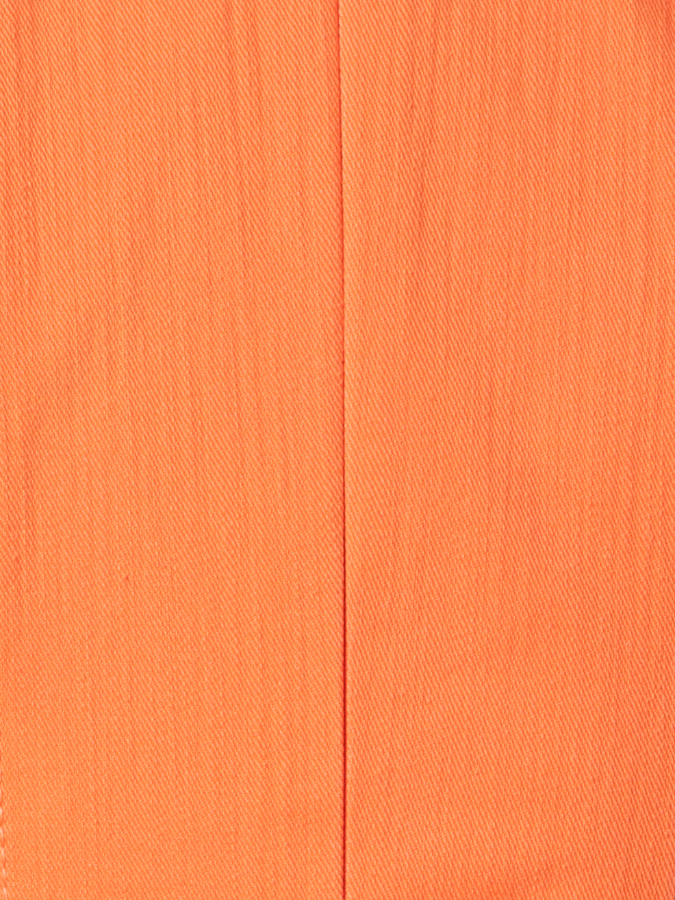 Designer Flared Cotton Denim Dress - orange