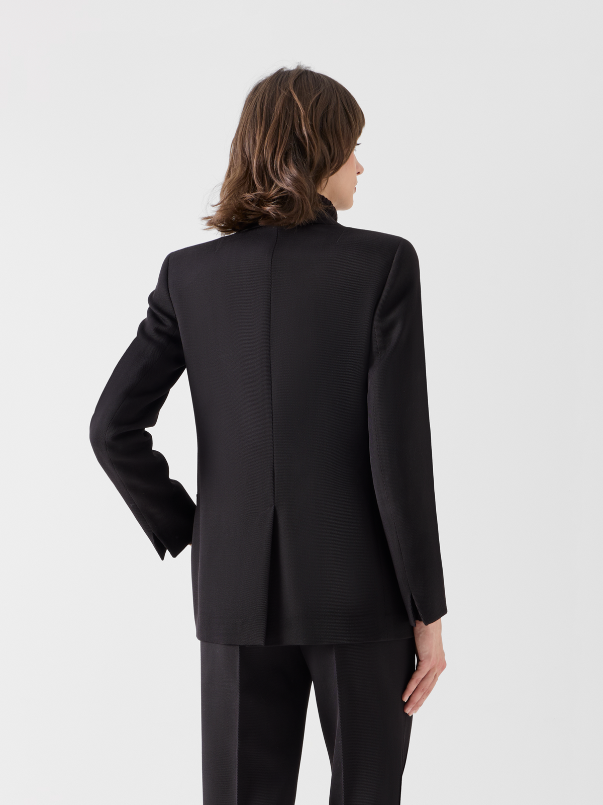 Designer Boyfriend Blazer in Wool Tricotine - brown 