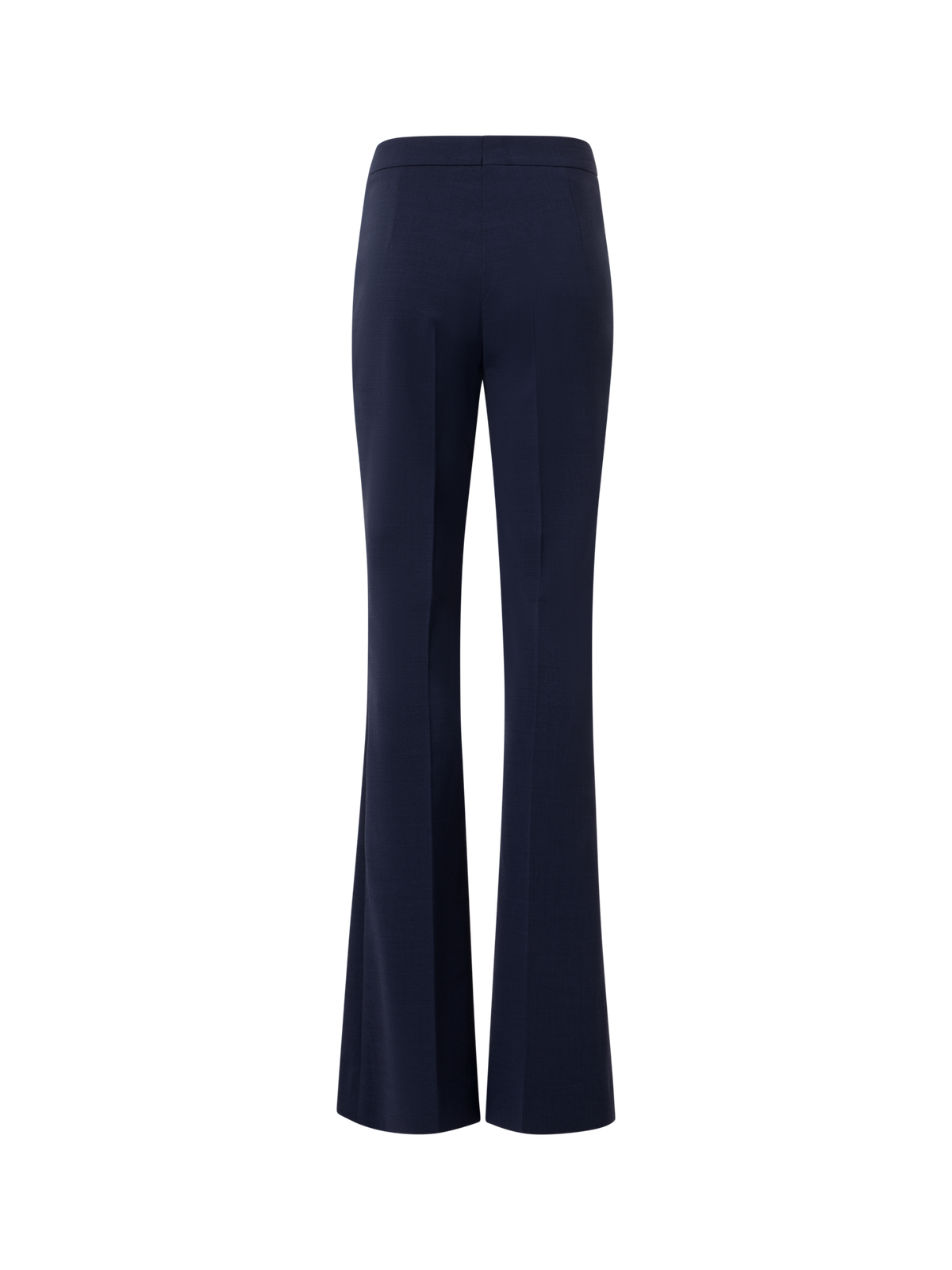 Designer Bootcut Wool Bi-Stretch Pants - navy