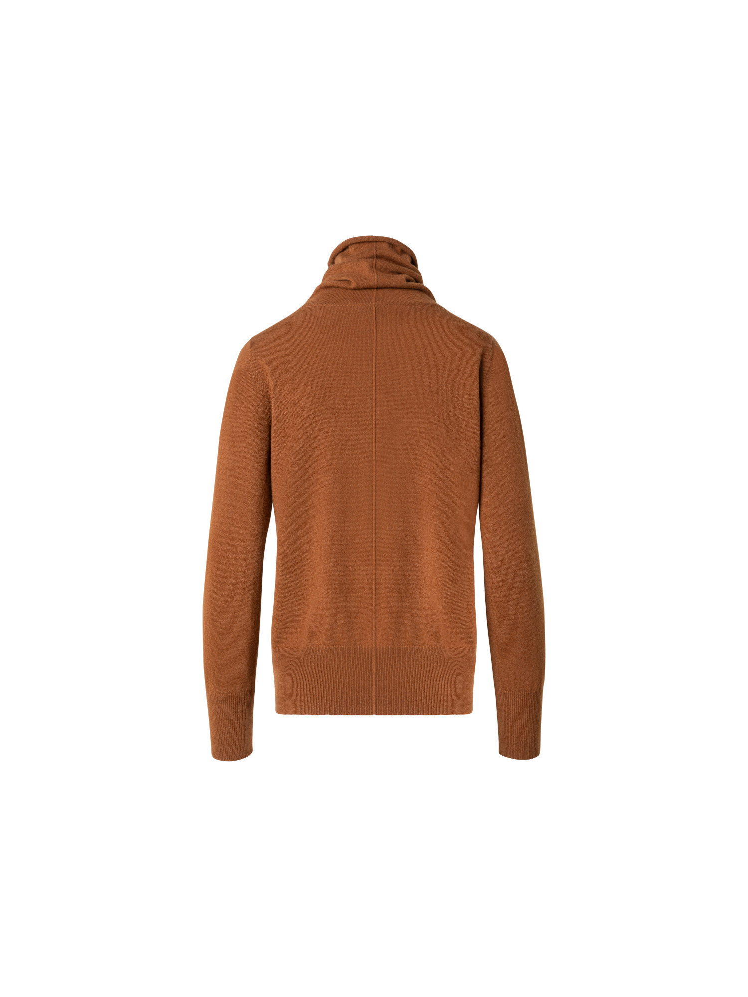 Designer Wide Turtle Neck Cashmere Sweater - brown