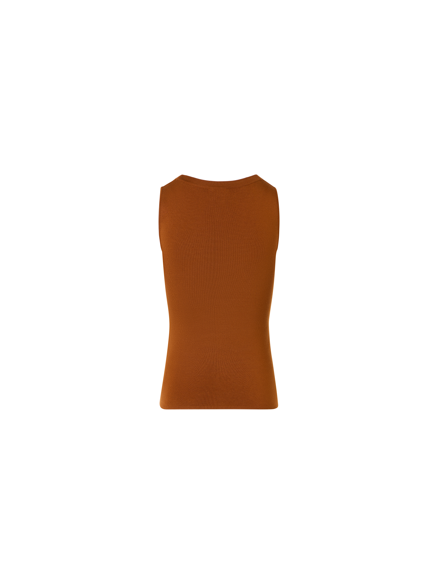Designer Knit Tank Top in Silk Stretch - neutral - brown