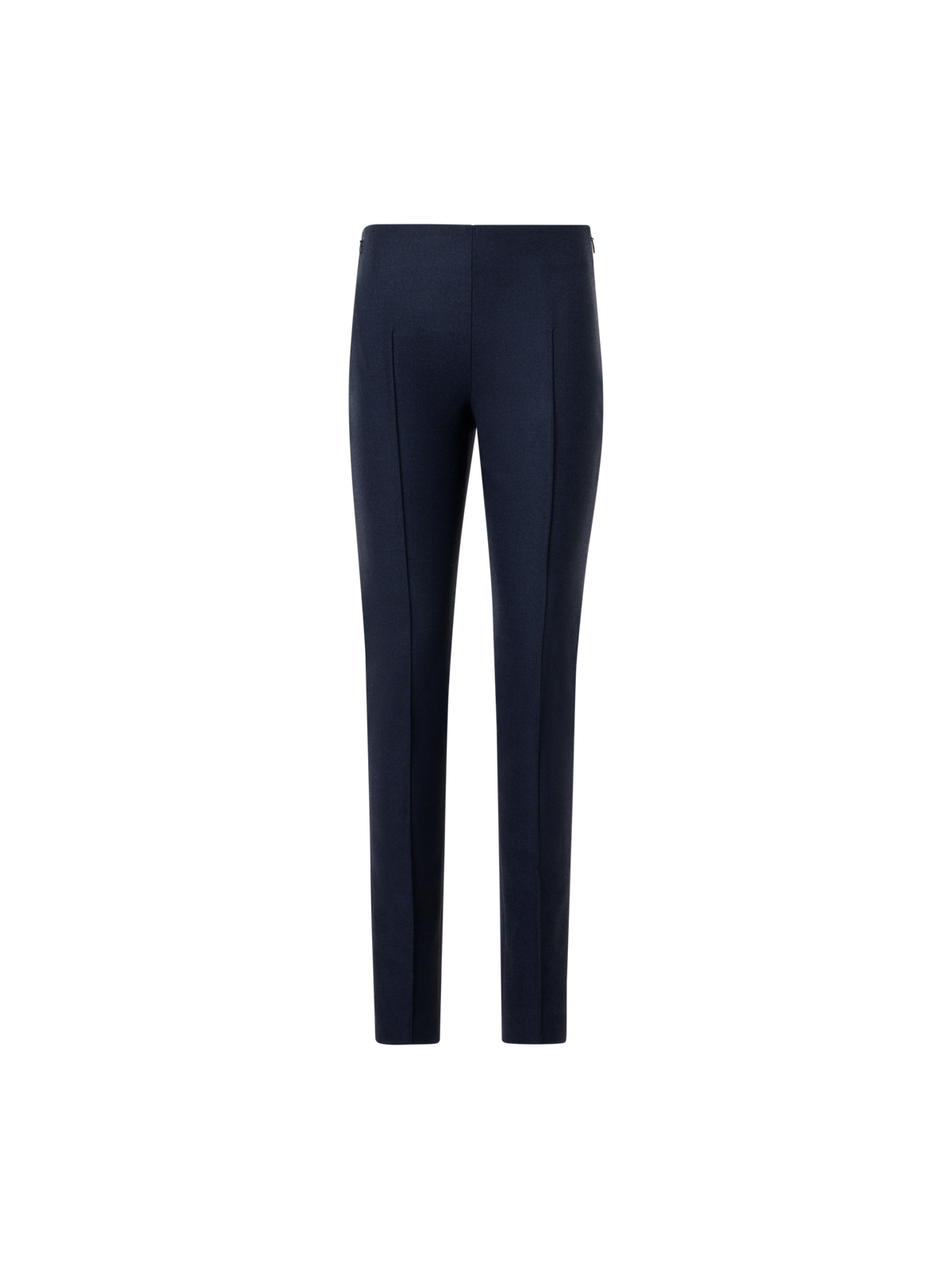 Designer Slim Wool Stretch Flannel Pants - black